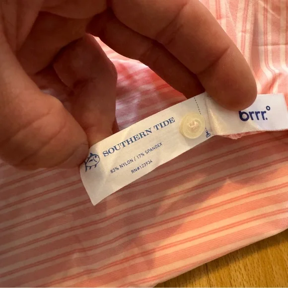 FINAL PRICE- NEW- Southern Tide Brr Performance Polo Collared Golf Shirt- Large - Picture 5 of 10